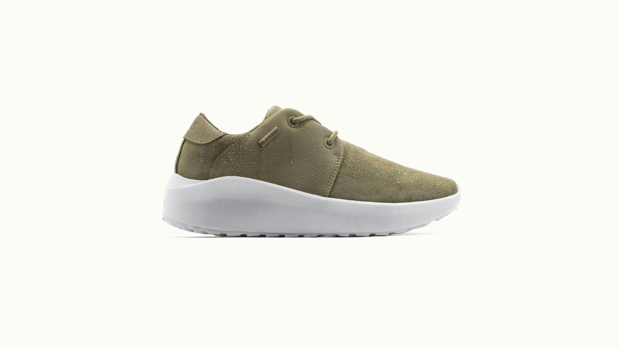 Lofoten Terrain Suede sneakers adapt to any climate with waterproof leather and a sturdy sole for protection and style.
